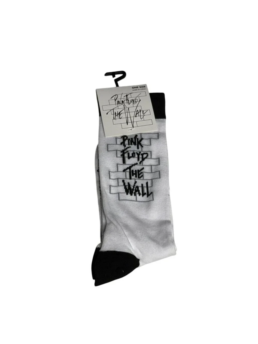 Pink Floyd The Wall Crew Socks White Black Music Band Adult NWT